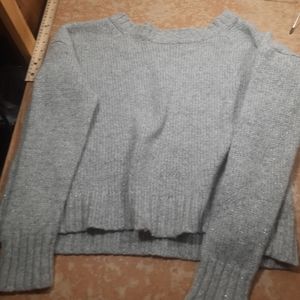 American Eagle Striped Cropped  Sweater Stripe Sz S